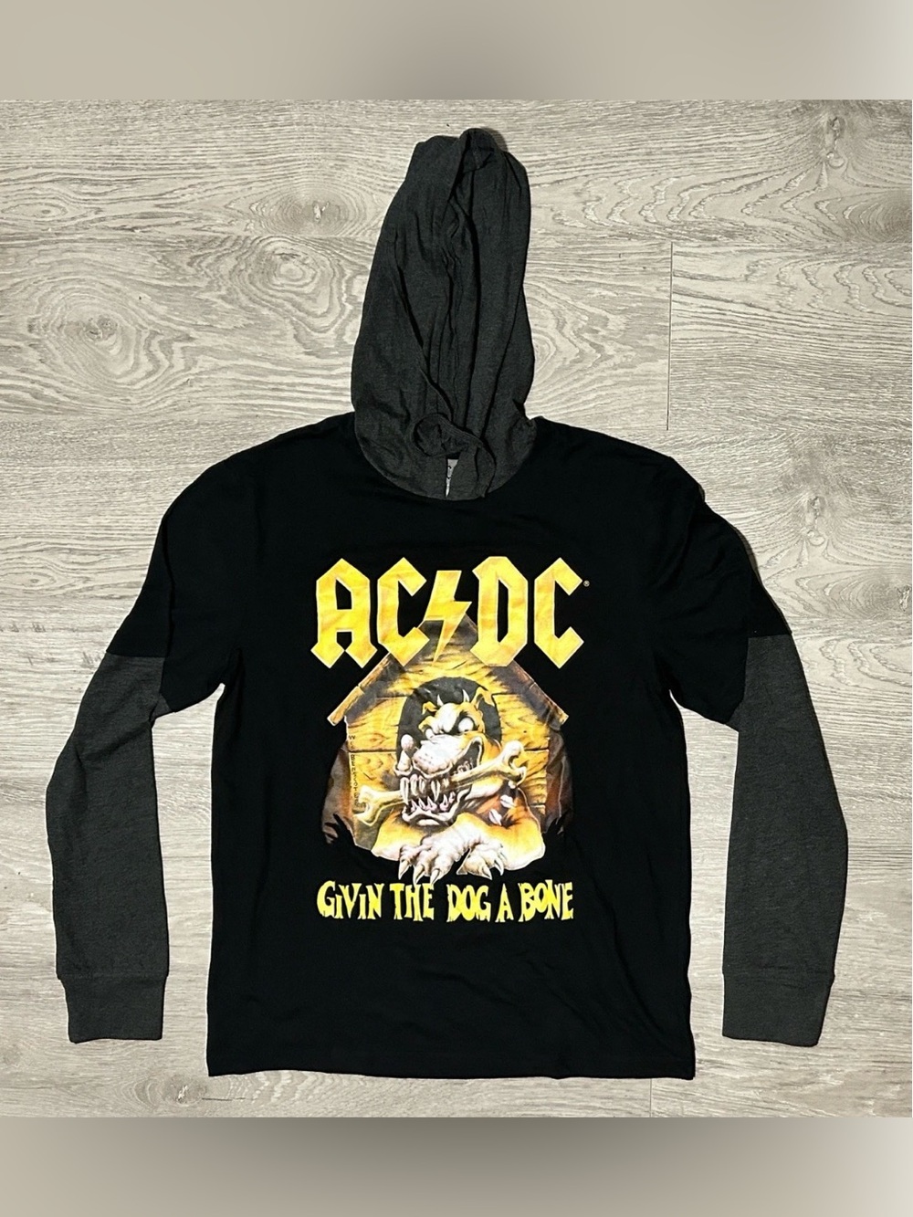AC/DC “Giving The Dog a Bone” Black Men’s Graphic Hoodie Long Sleeve Shirt